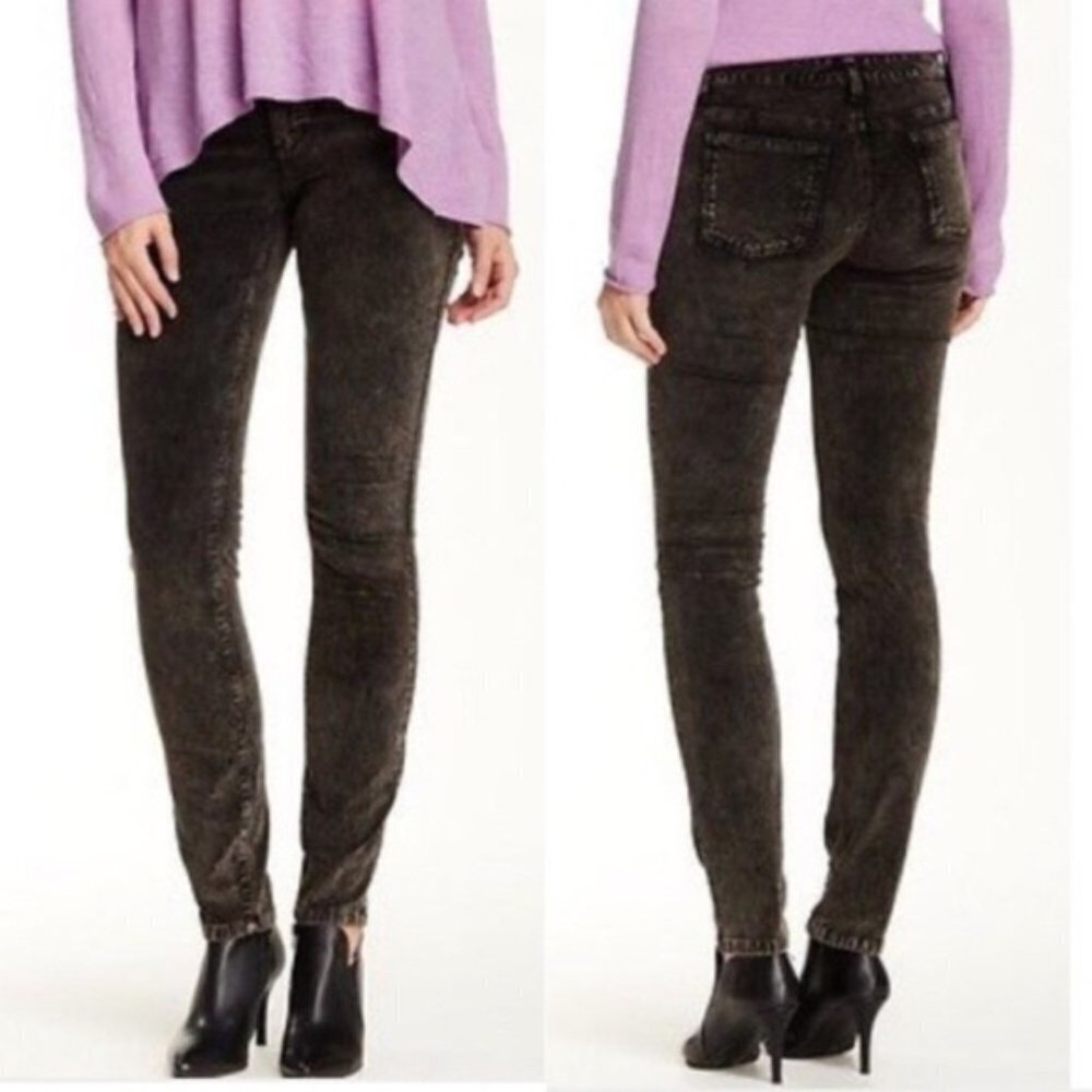 EILEEN FISHER Acid Wash Skinny Velvet Pants Size 6
